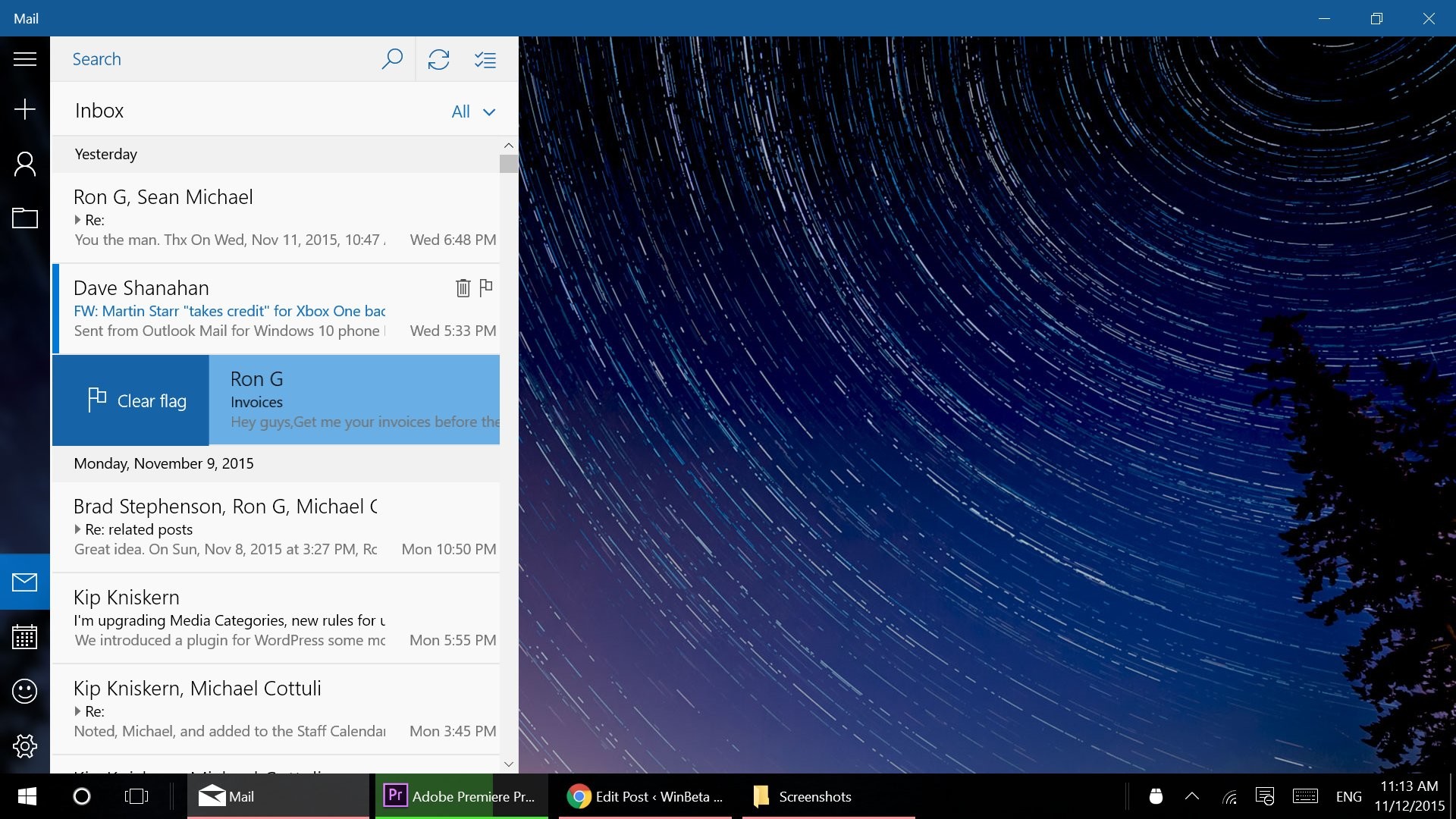mail wallpaper,blue,sky,operating system,text,screenshot