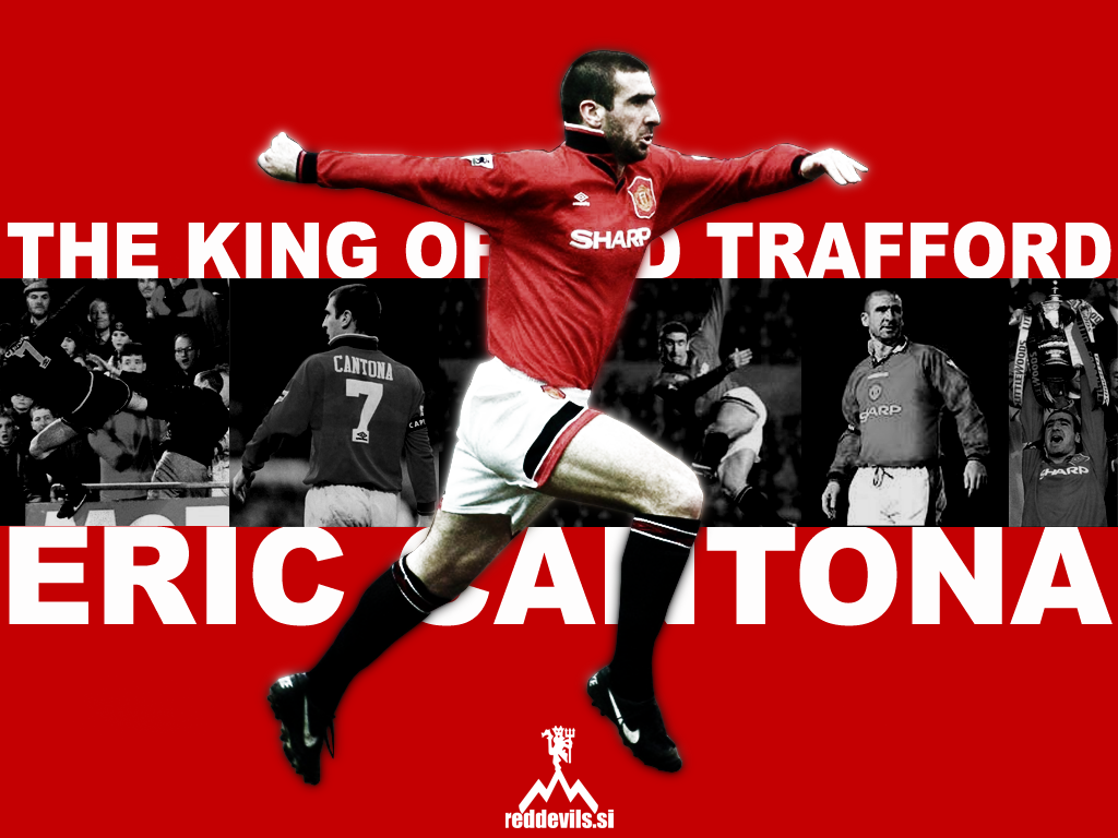 fond d'écran eric cantona,joueur de football,joueur,affiche,police de caractère,la publicité