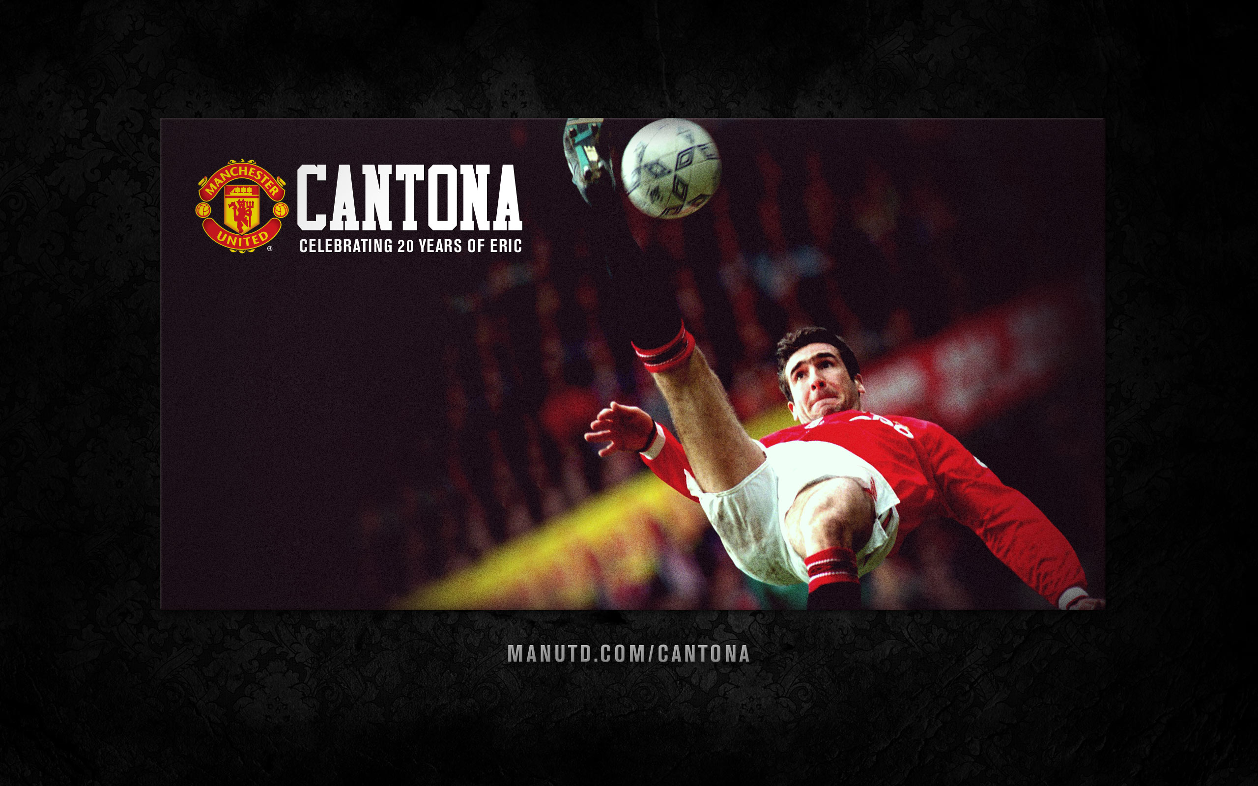 eric cantona wallpaper,football player,freestyle football,font,ball,player