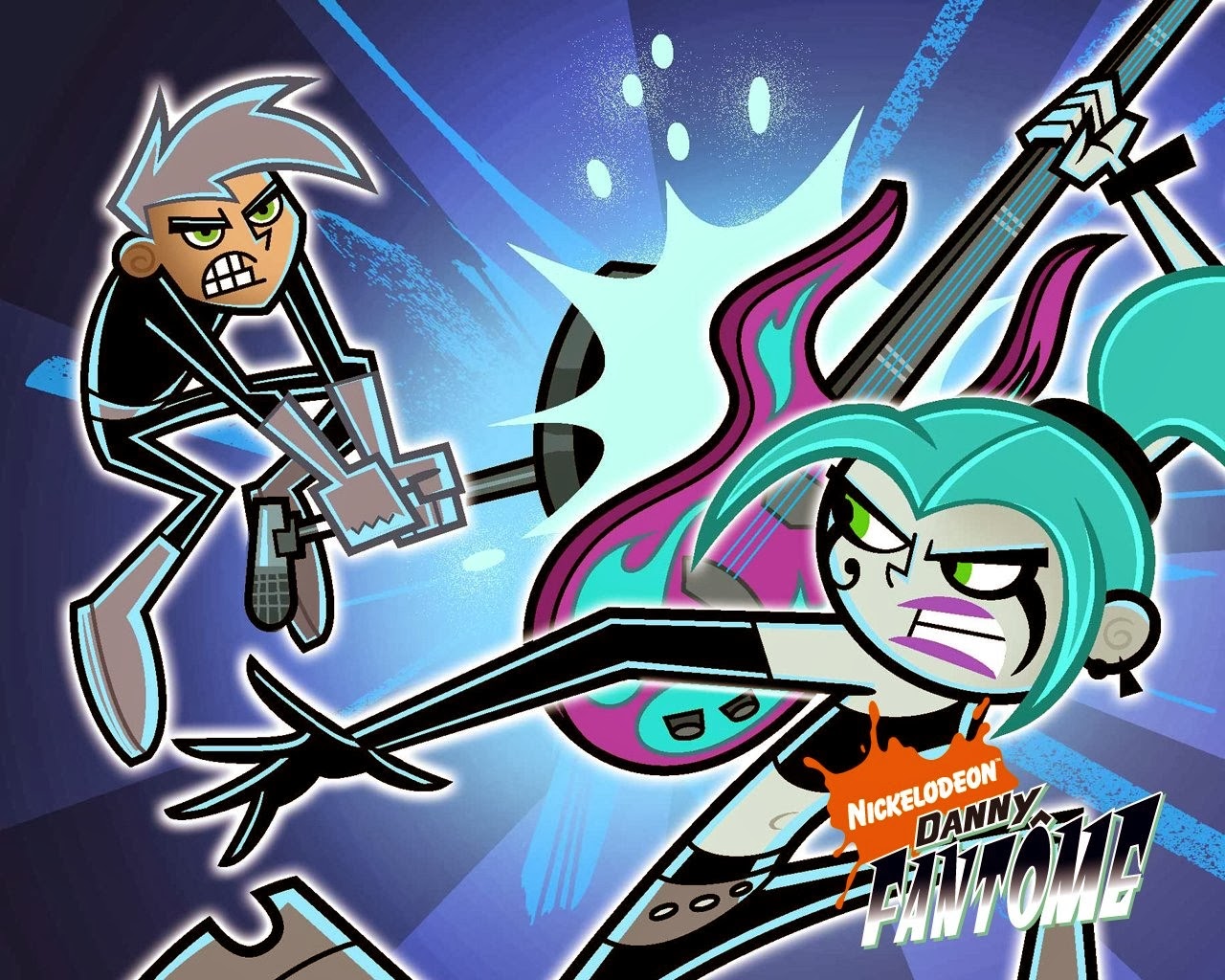 danny phantom wallpaper,cartoon,animated cartoon,illustration,poster,fictional character