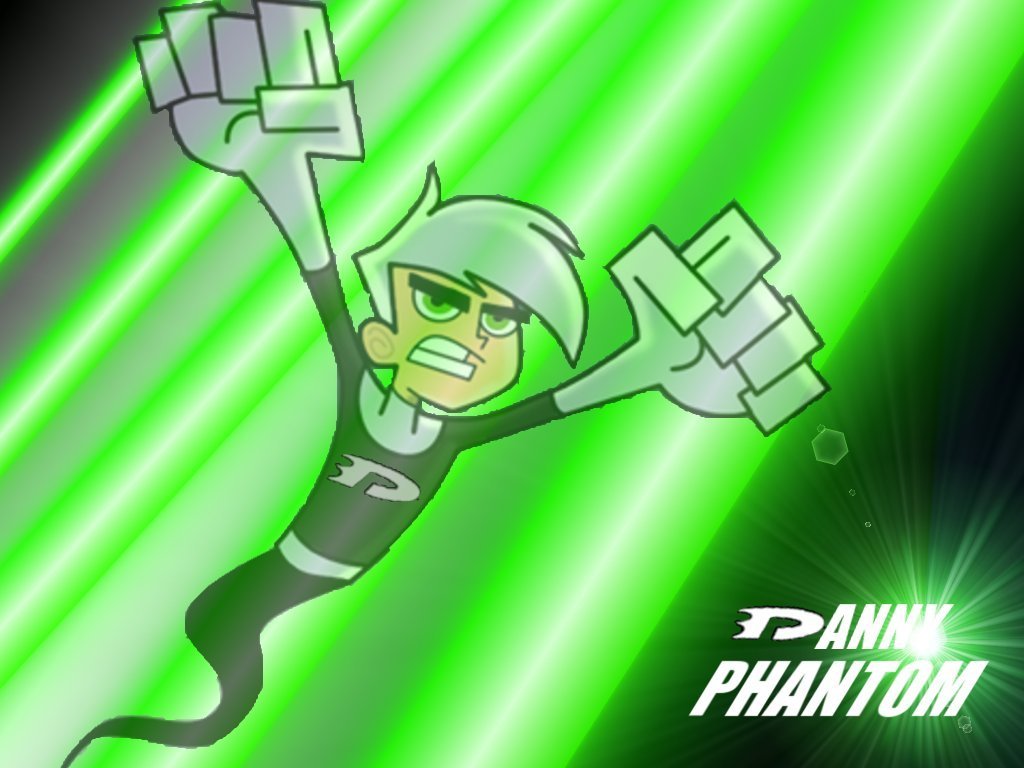 danny phantom wallpaper,grün,grafikdesign,technologie,laser ,erfundener charakter