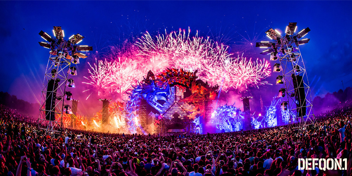 defqon 1 wallpaper,event,stage,fireworks,crowd,performance
