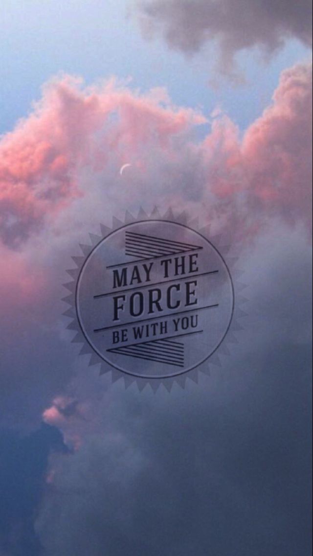 que la force soit avec toi fond d'écran,ciel,nuage,cumulus,rose,police de caractère