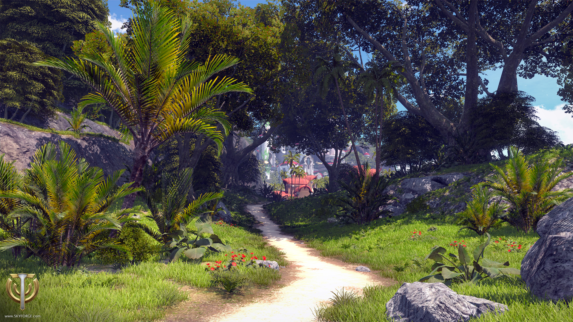 skyforge wallpaper,vegetation,nature,tree,natural landscape,elaeis ...