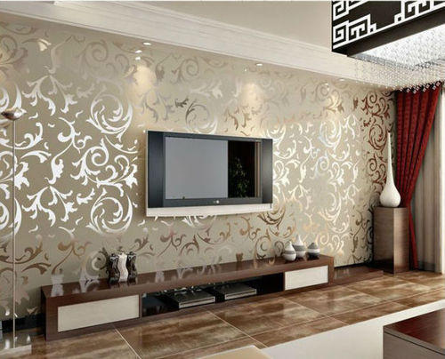 テレビユニットの壁紙デザイン,リビングルーム,壁,壁紙,インテリア・デザイン,ルーム