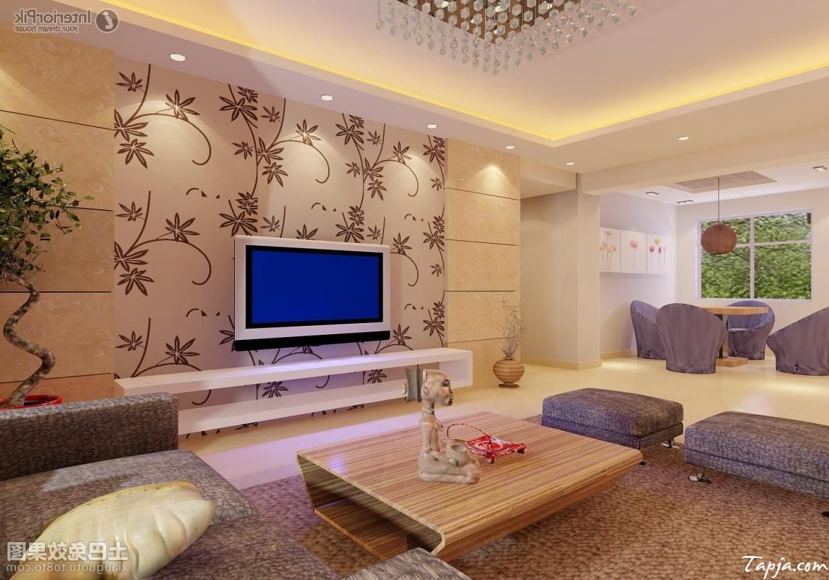 wallpaper designs for tv unit,living room,room,interior design,property