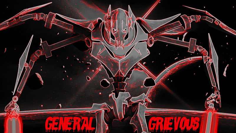 grievous wallpaper,red,fictional character,font,action figure,transformers