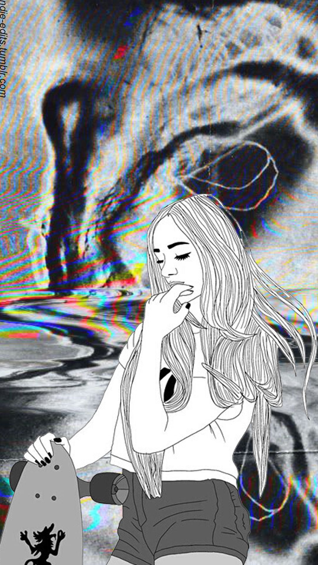 girl iphone wallpaper tumblr,illustration,art,long hair,drawing,visual arts