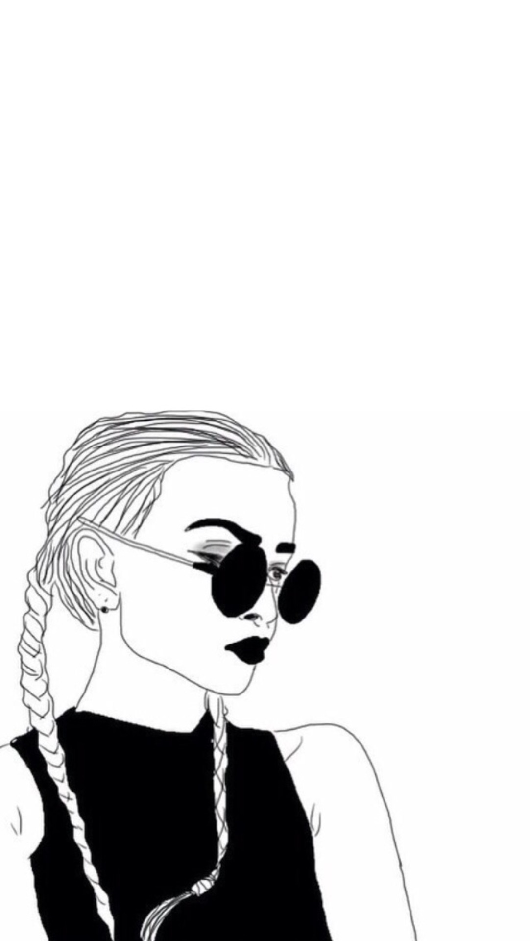girl iphone wallpaper tumblr,eyewear,face,head,nose,illustration