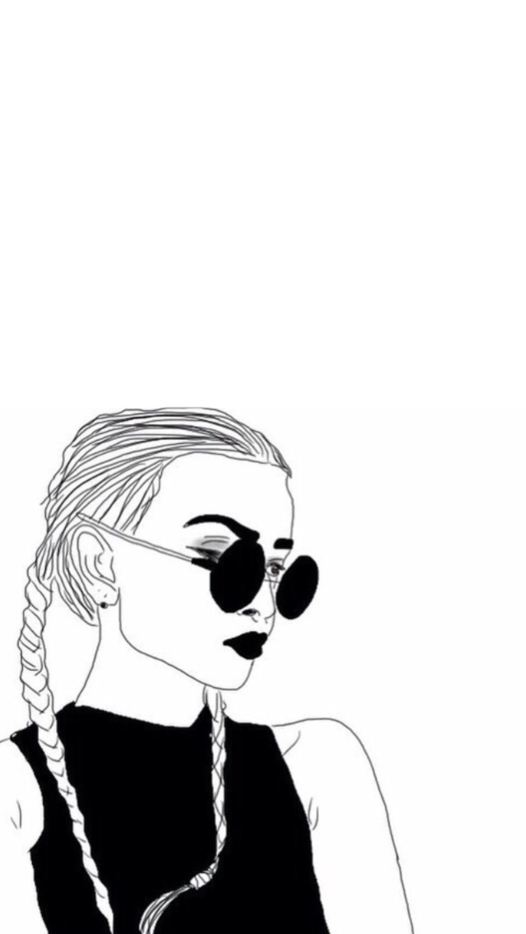 chica iphone fondos de pantalla tumblr,gafas,cara,cabeza,ilustración,peinado