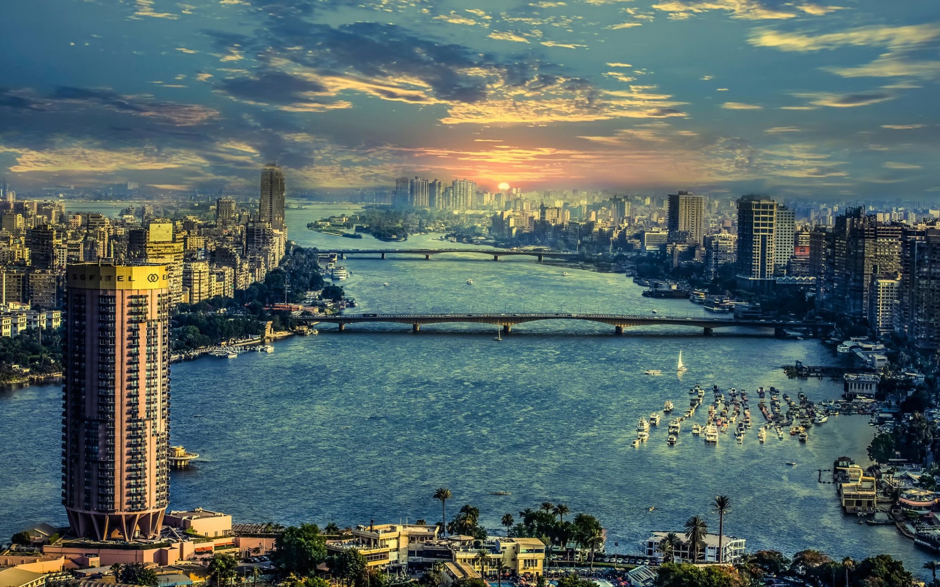 nile wallpaper,sky,cityscape,city,metropolitan area,water