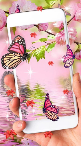 aplicativo 드 벽지,분홍,나비,의류,곤충,나방과 나비