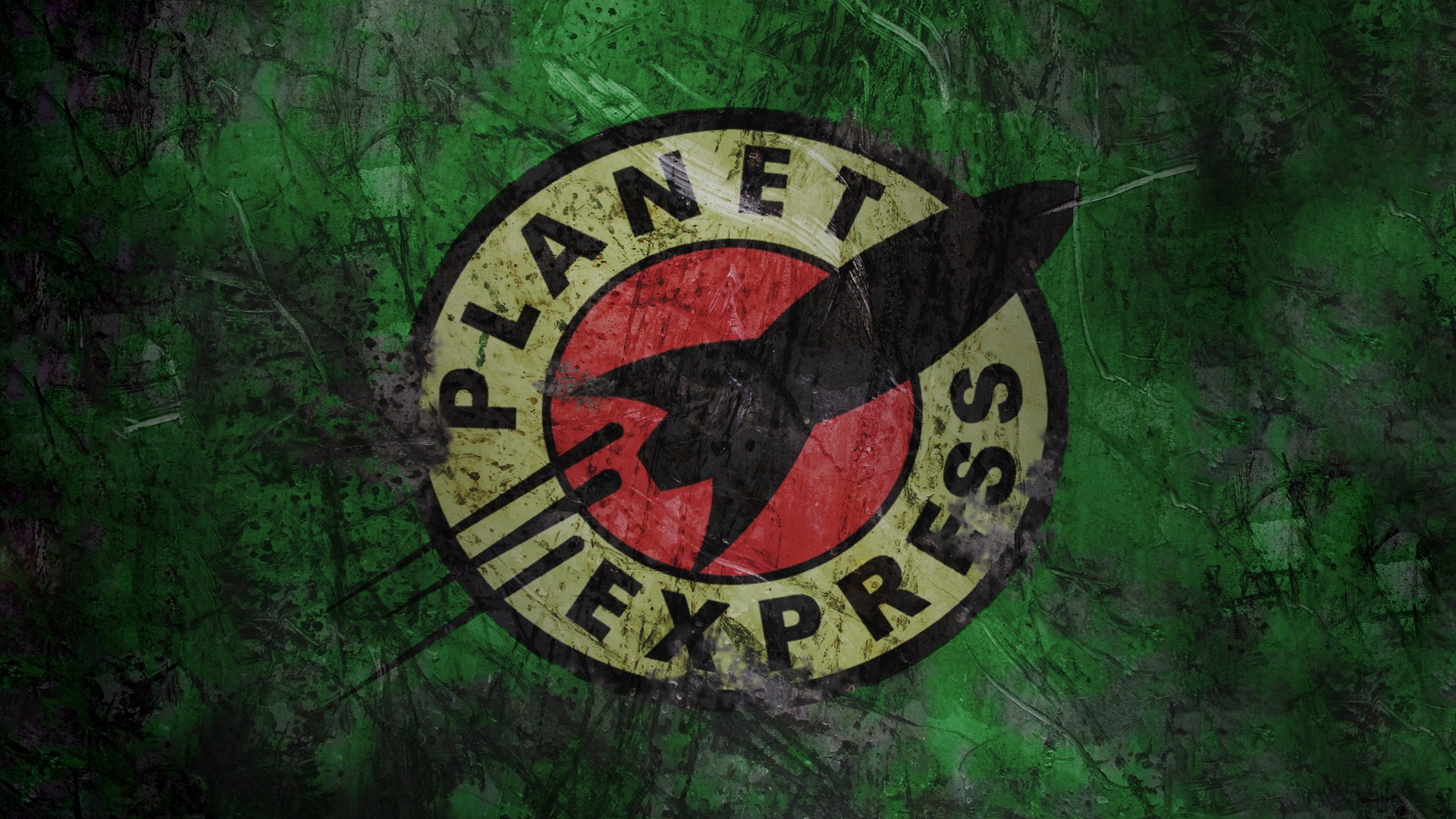 planet express wallpaper,grün,schriftart,grafik,schild,grafikdesign