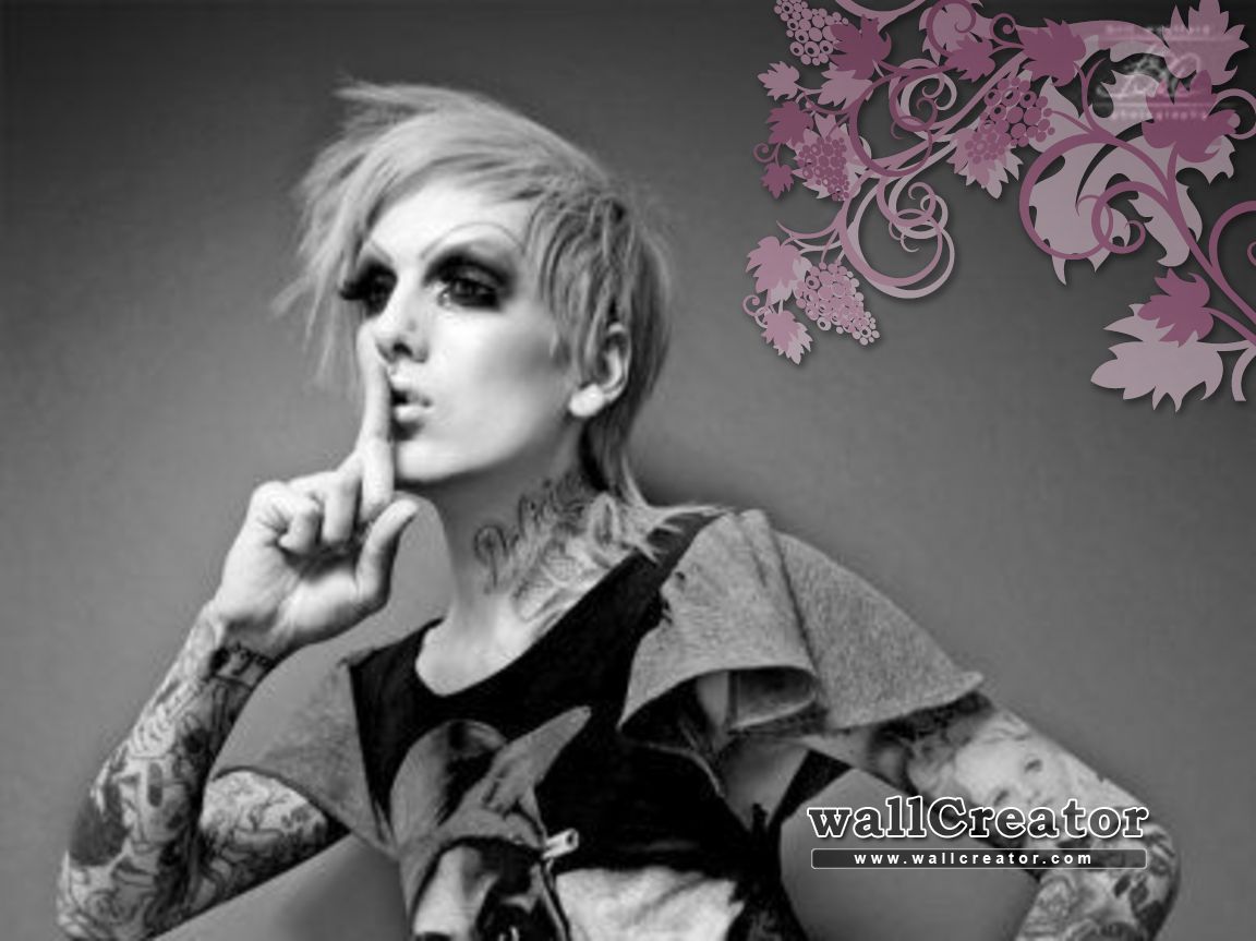 jeffree star wallpaper,haar,schwarz und weiß,schönheit,frisur,monochrome fotografie