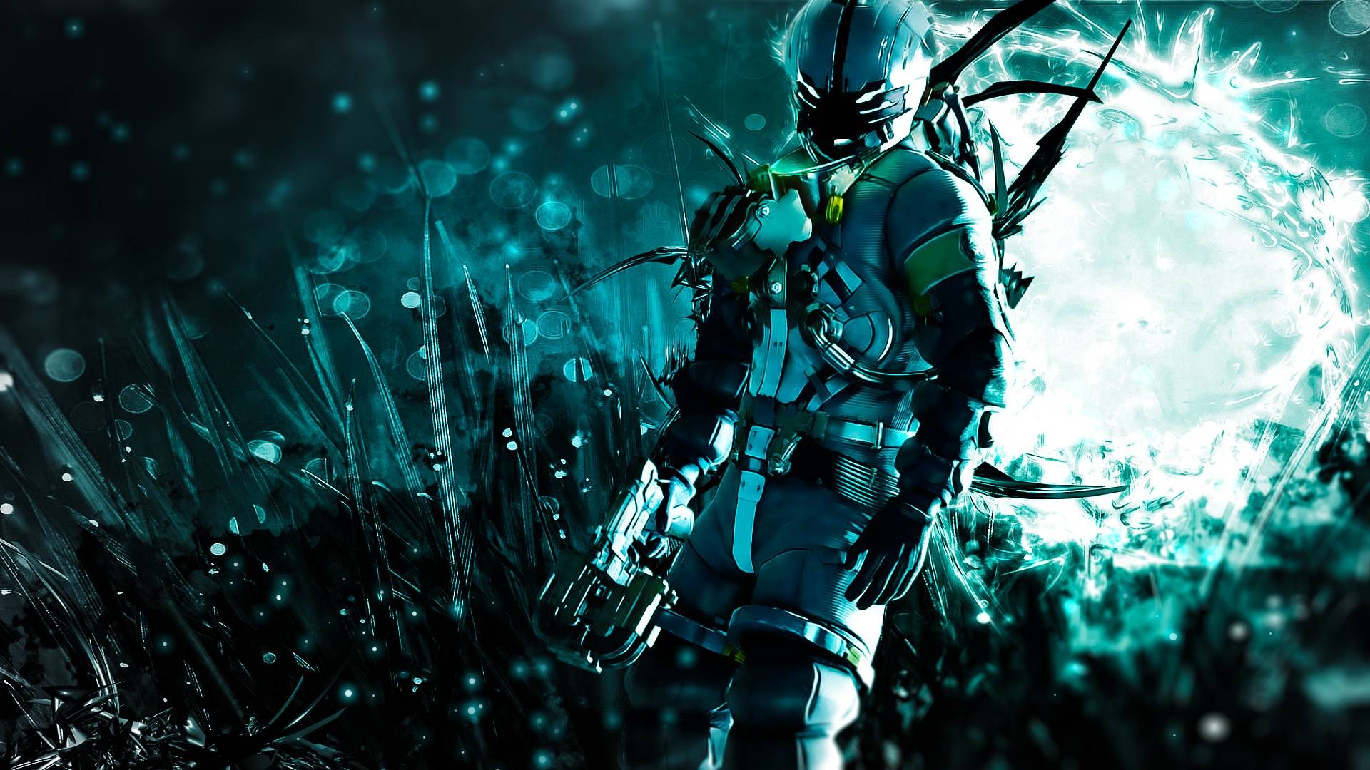 dead space wallpaper hd,green,pc game,soldier,games,personal protective equipment