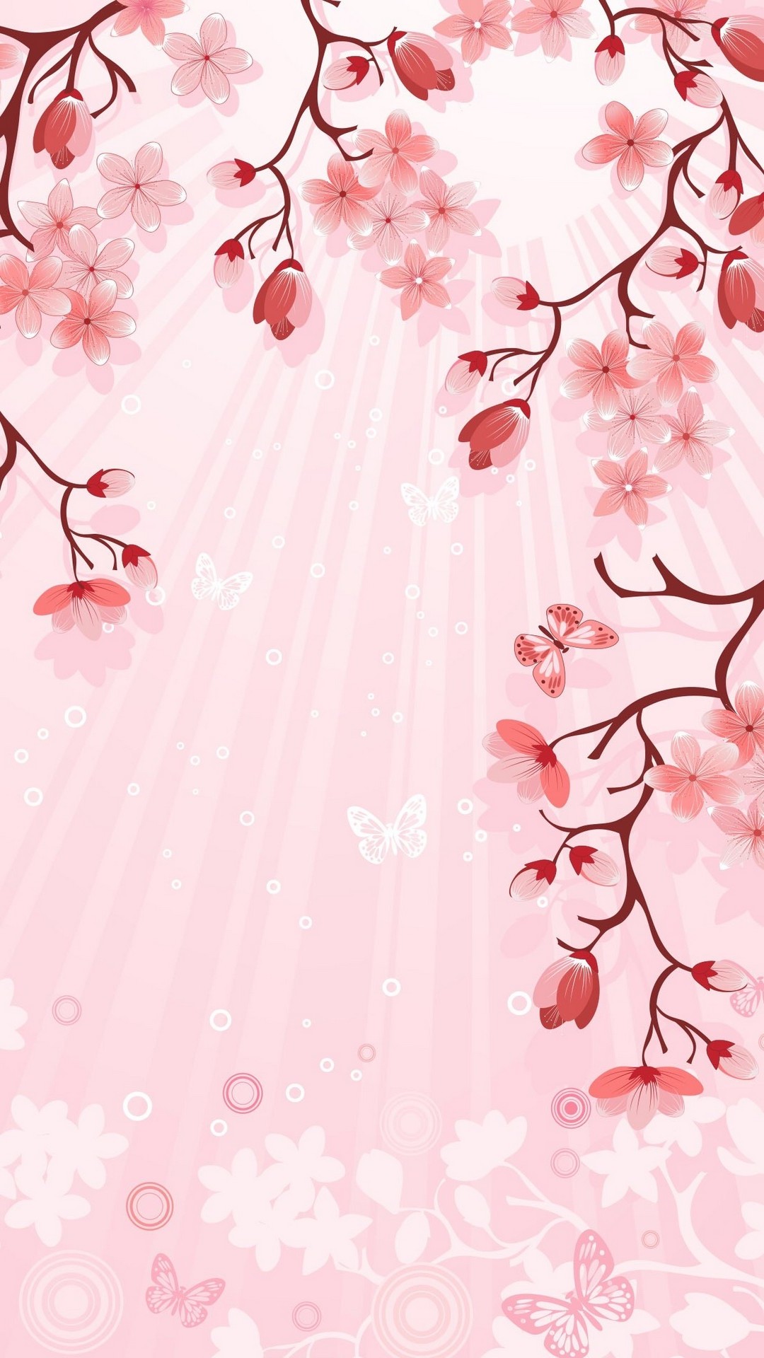 süße rosa iphone wallpaper,rosa,blühen,blume,kirschblüte,pflanze