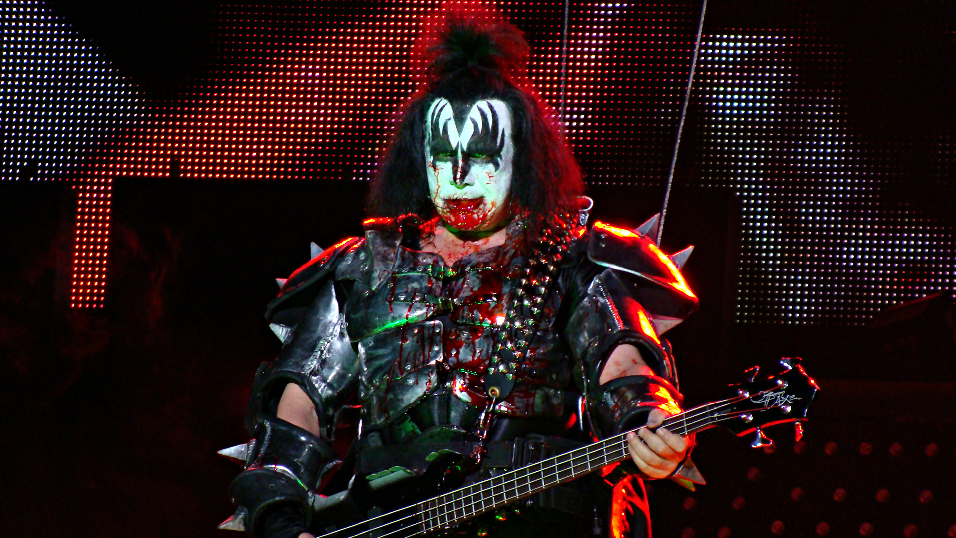 fondo de pantalla de gene simmons,guitarrista,músico,actuación,guitarra,entretenimiento