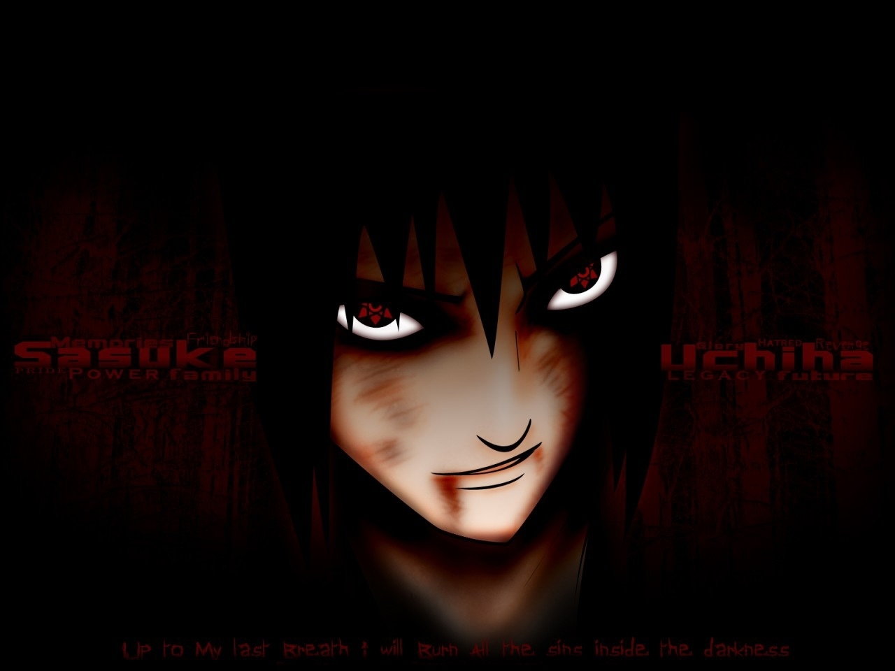 sasuke fondo de pantalla terbaru 2013,rojo,ficción,oscuridad,anime,cg artwork