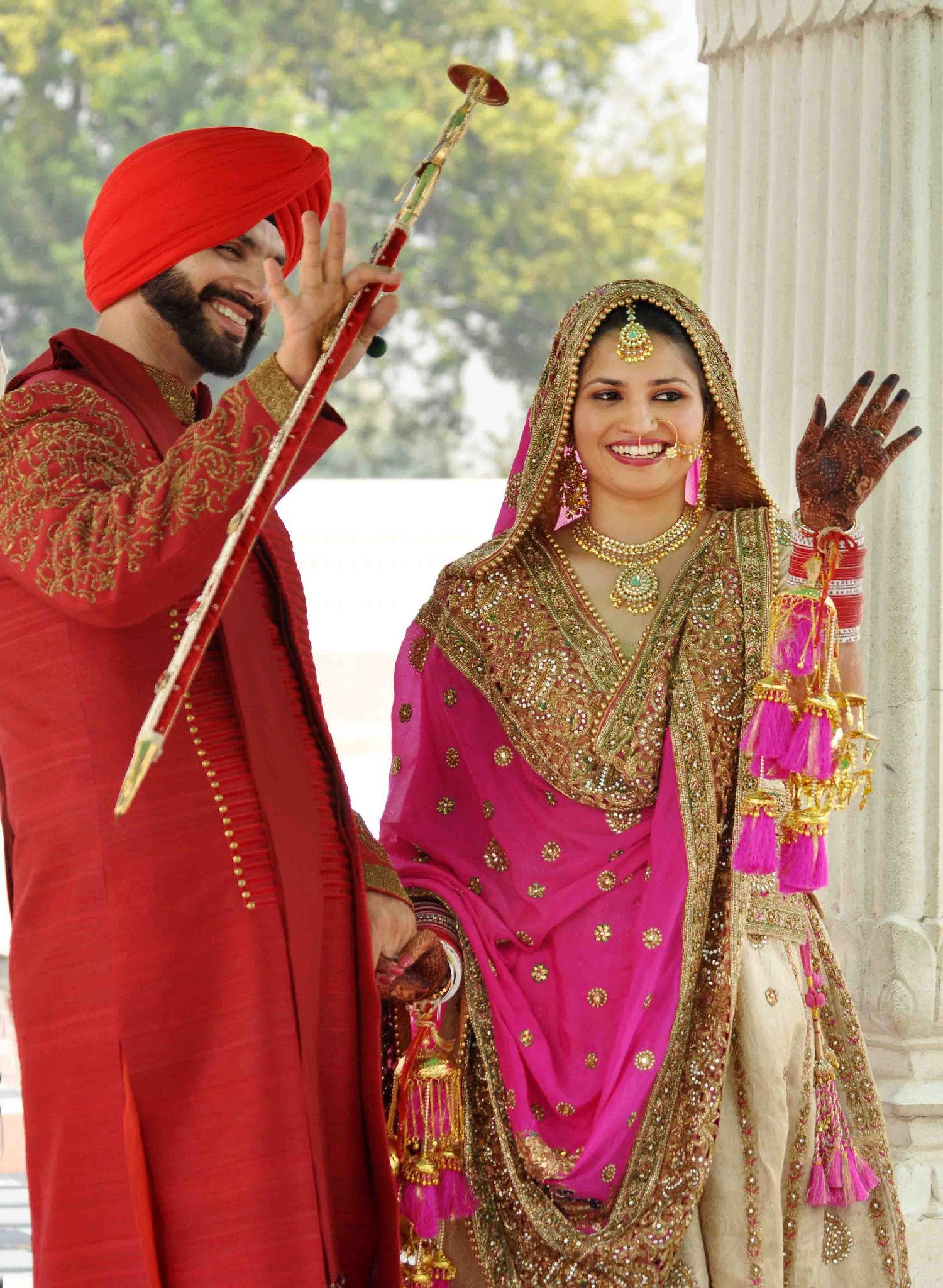 punjabi pareja casada fondo de pantalla,sari,tradicion,ceremonia