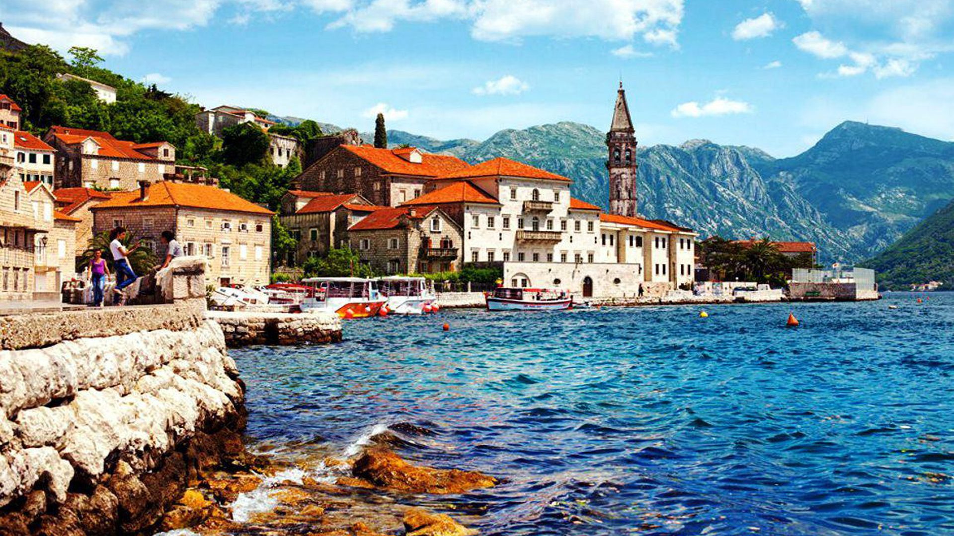 montenegro wallpaper,town,tourism,natural landscape,coast,human settlement