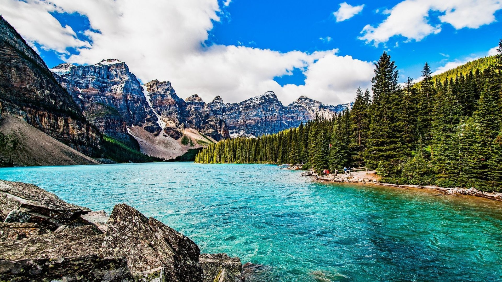 banff wallpaper,natural landscape,body of water,nature,mountain,mountainous landforms