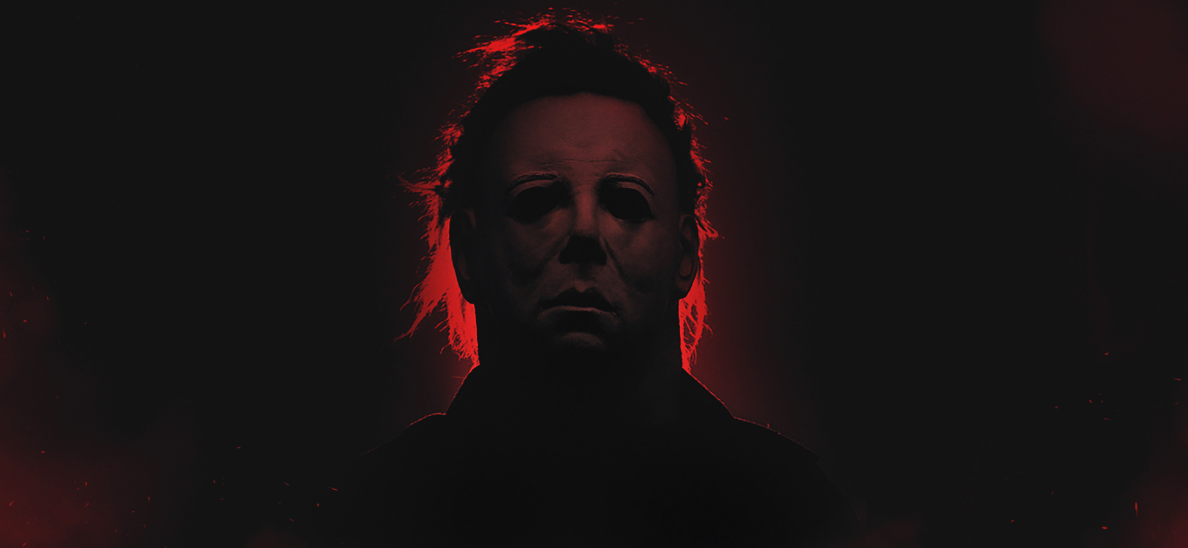 sfondo di halloween michael myers,viso,rosso,testa,buio,leggero