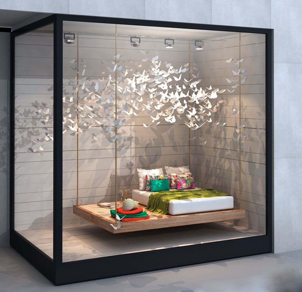 zara home wallpaper,display case,furniture,table,interior design,glass