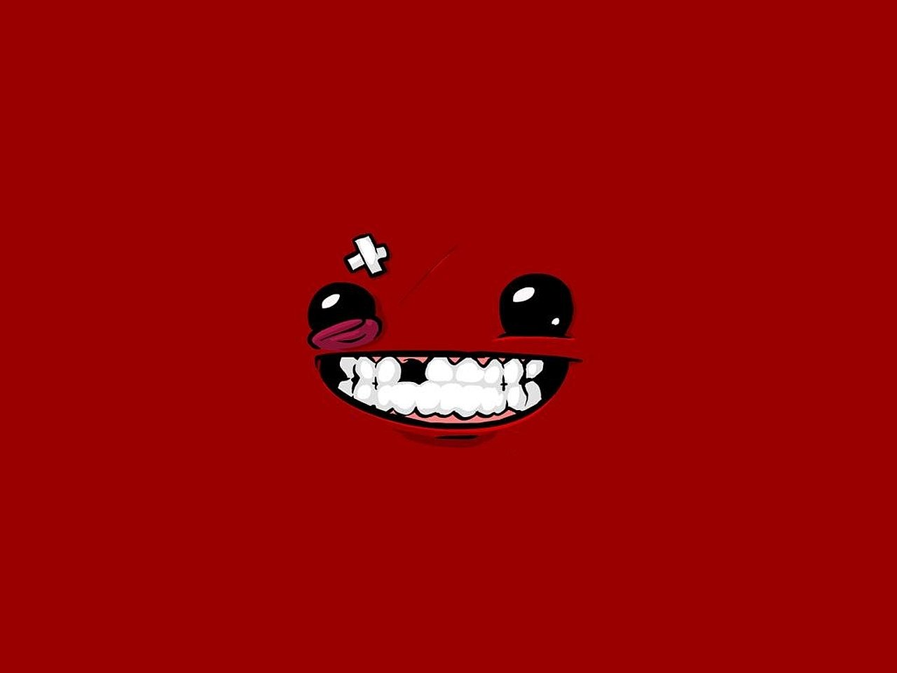 super meat boy fondo de pantalla,rojo,dibujos animados,boca,sonrisa,ilustración