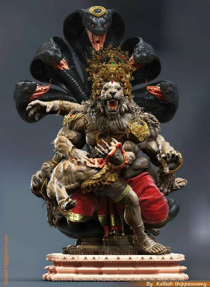 lord narasimha 3d tapeten,figur,action figur,spielzeug,statue,skulptur