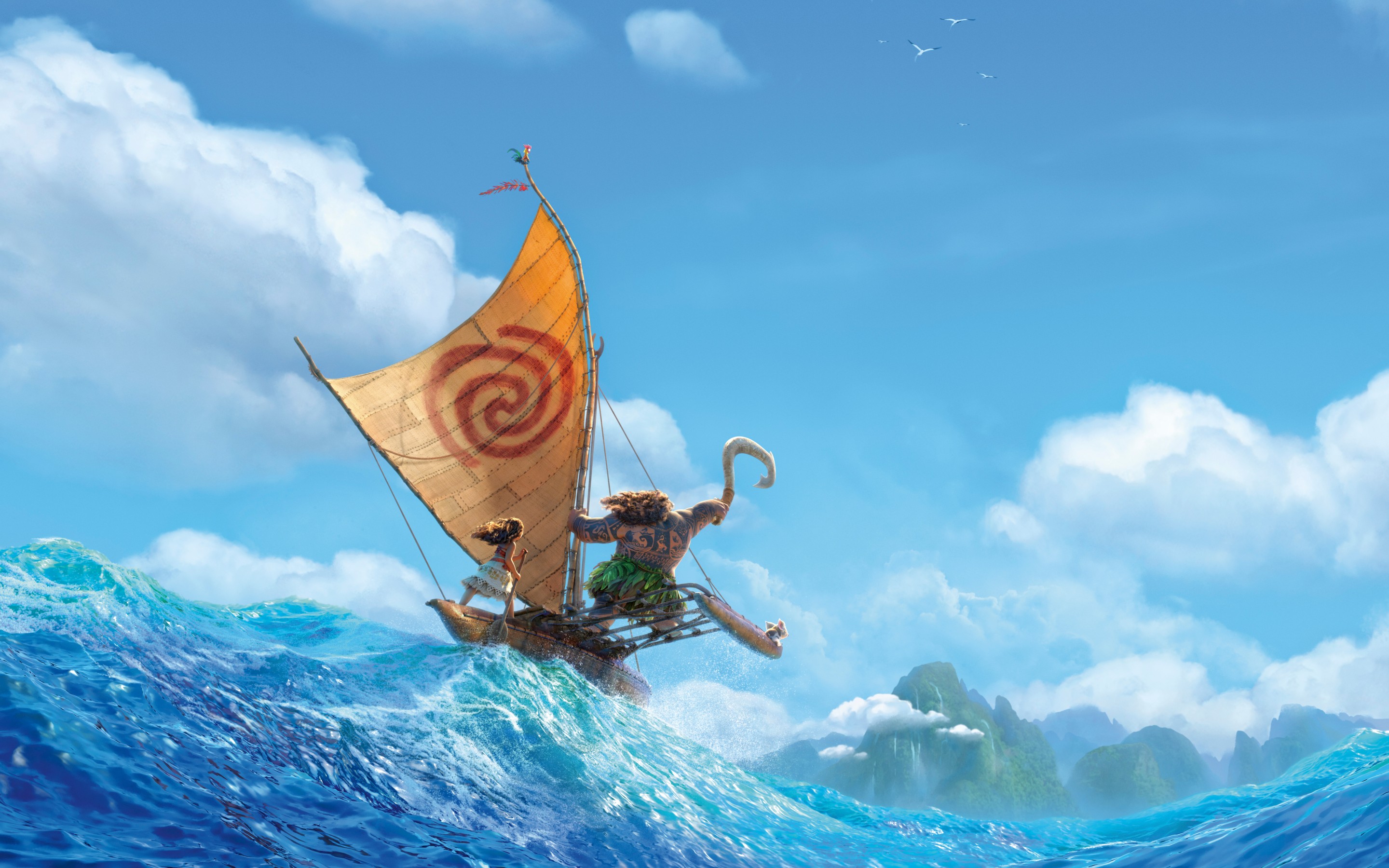 moana hd wallpaper,wikingerschiffe,himmel,windwelle,fahrzeug,welle