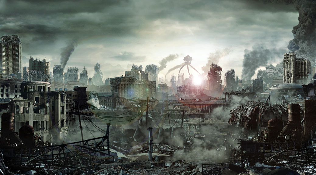 war of the worlds wallpaper,sky,city,action adventure game,ruins,atmosphere