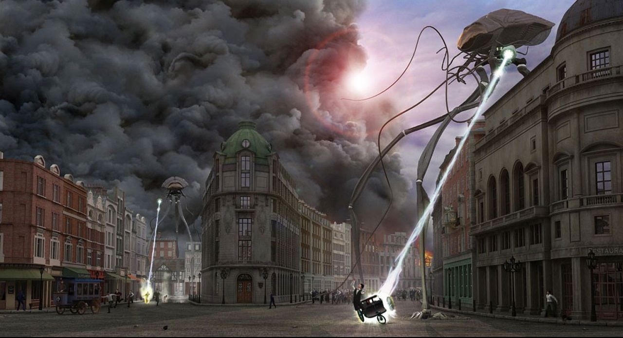 war of the worlds wallpaper,building,architecture,facade,sky,firefighter