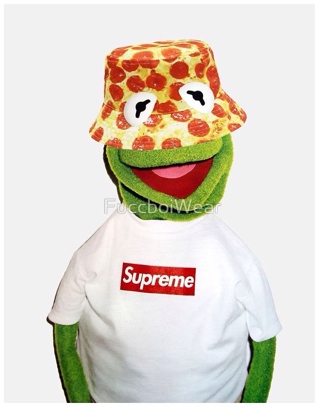 kermit the frog supreme fondo de pantalla,verde,cabeza,ropa de calle,disfraz,sombrerería
