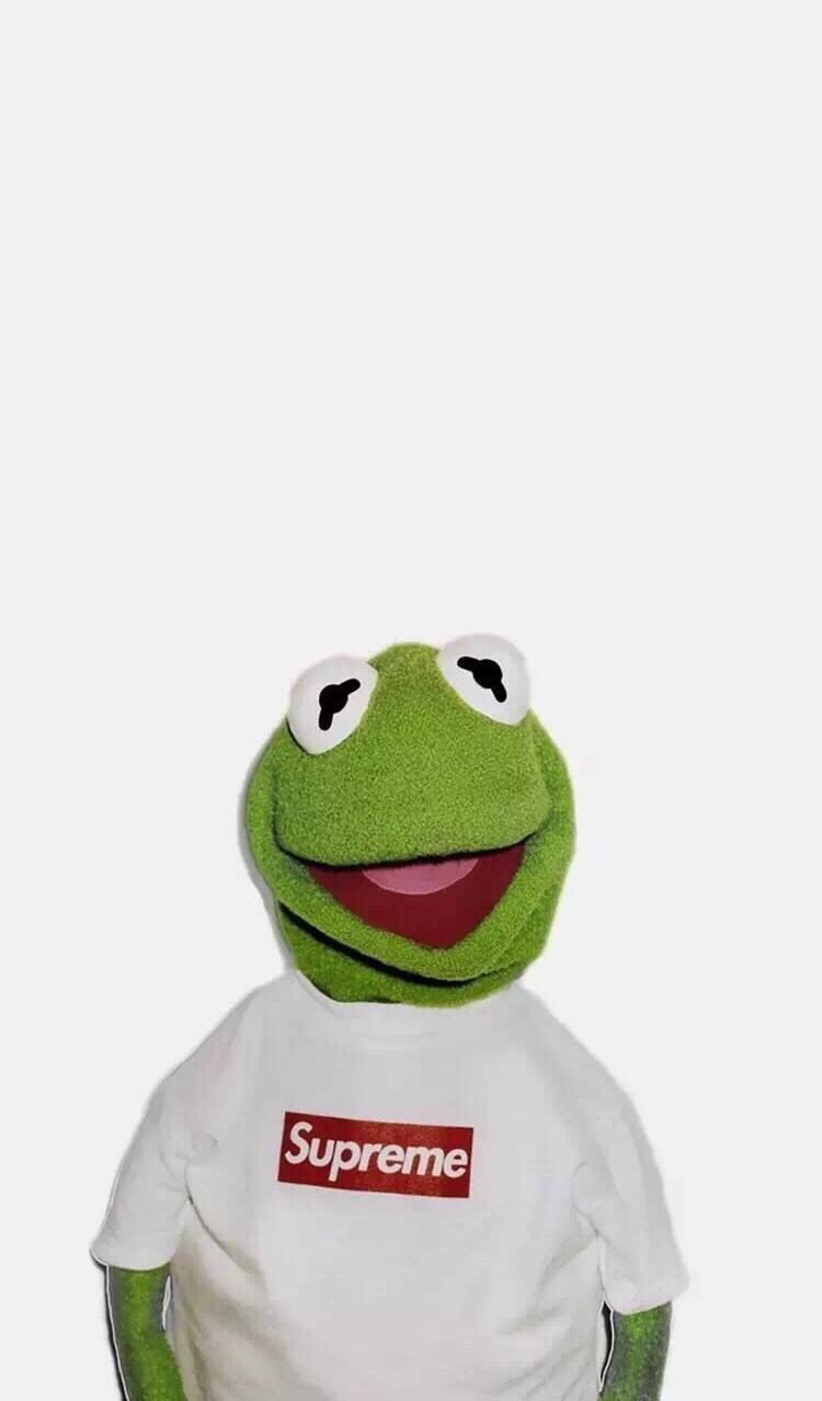 kermit the frog supreme wallpaper,green,frog,amphibian,toy,stuffed toy