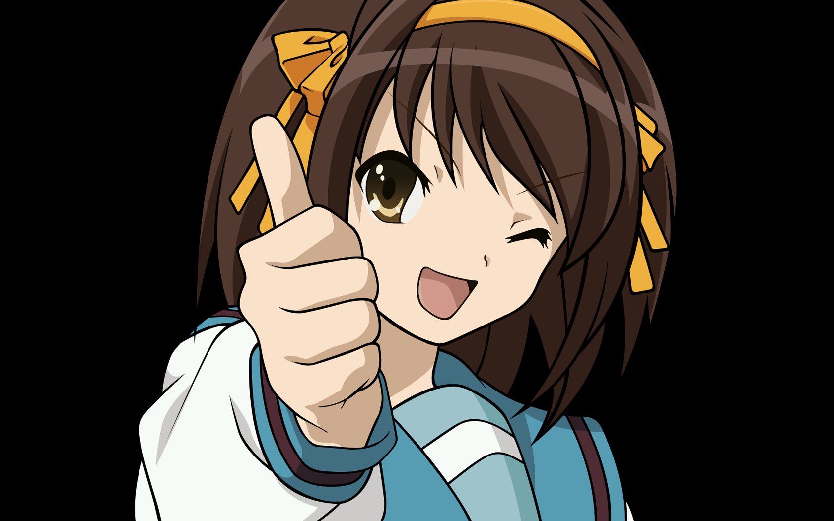 haruhi suzumiya fondo de pantalla,dibujos animados,anime,boca,ilustración,corte hime