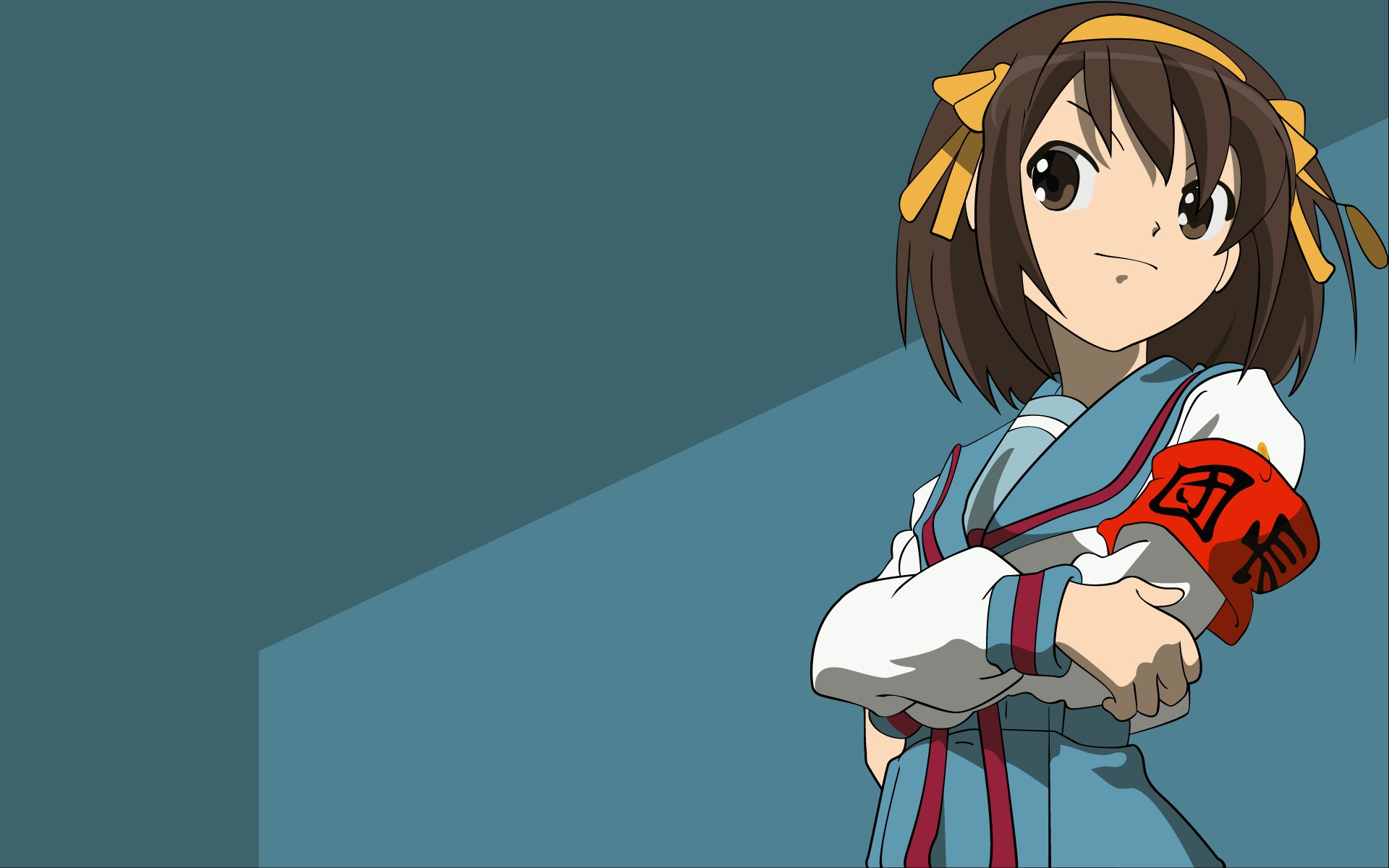 carta da parati haruhi suzumiya,cartone animato,anime,illustrazione,animazione,capelli castani