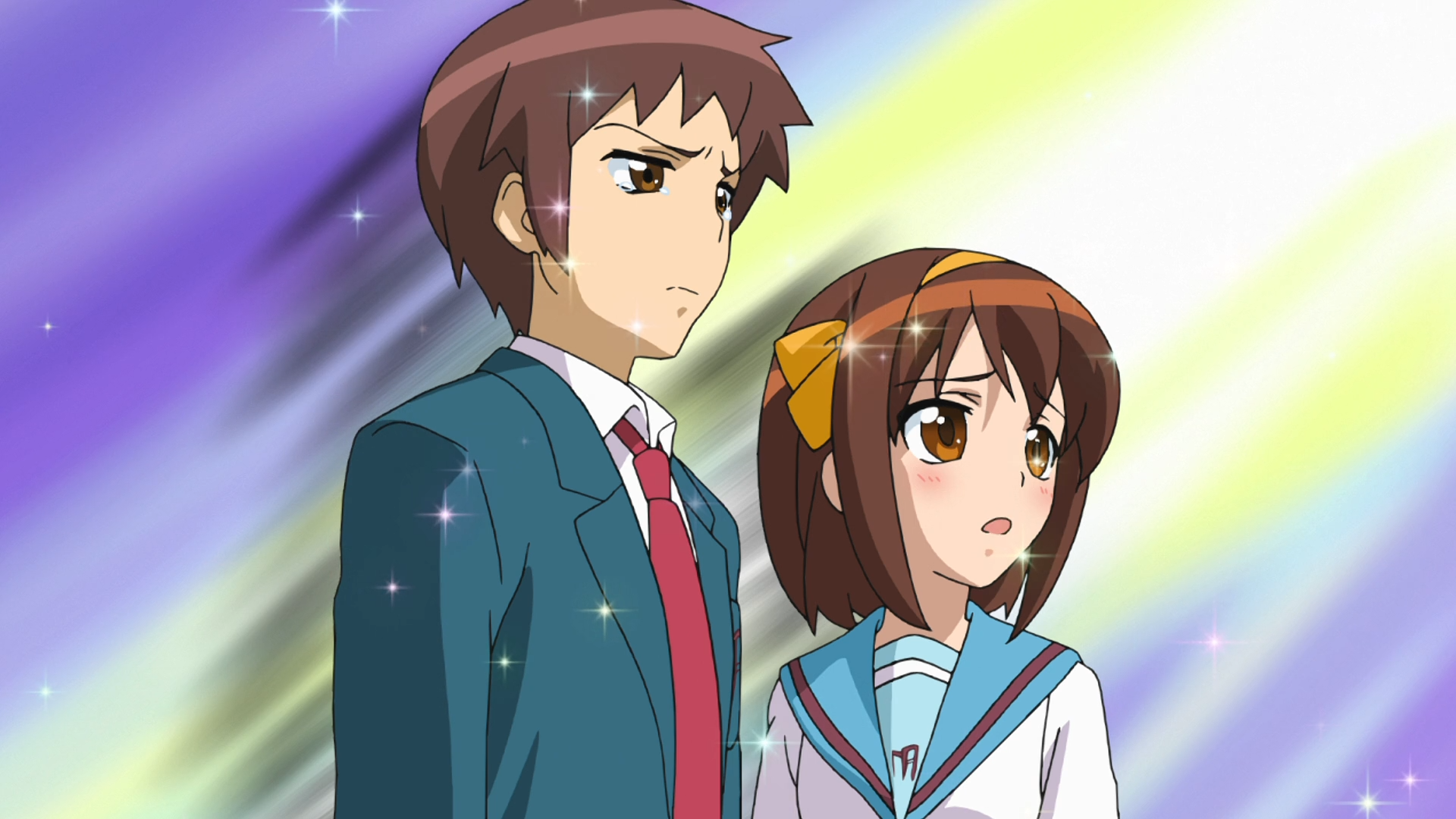 haruhi suzumiya wallpaper,cartoon,animated cartoon,anime,animation,illustration