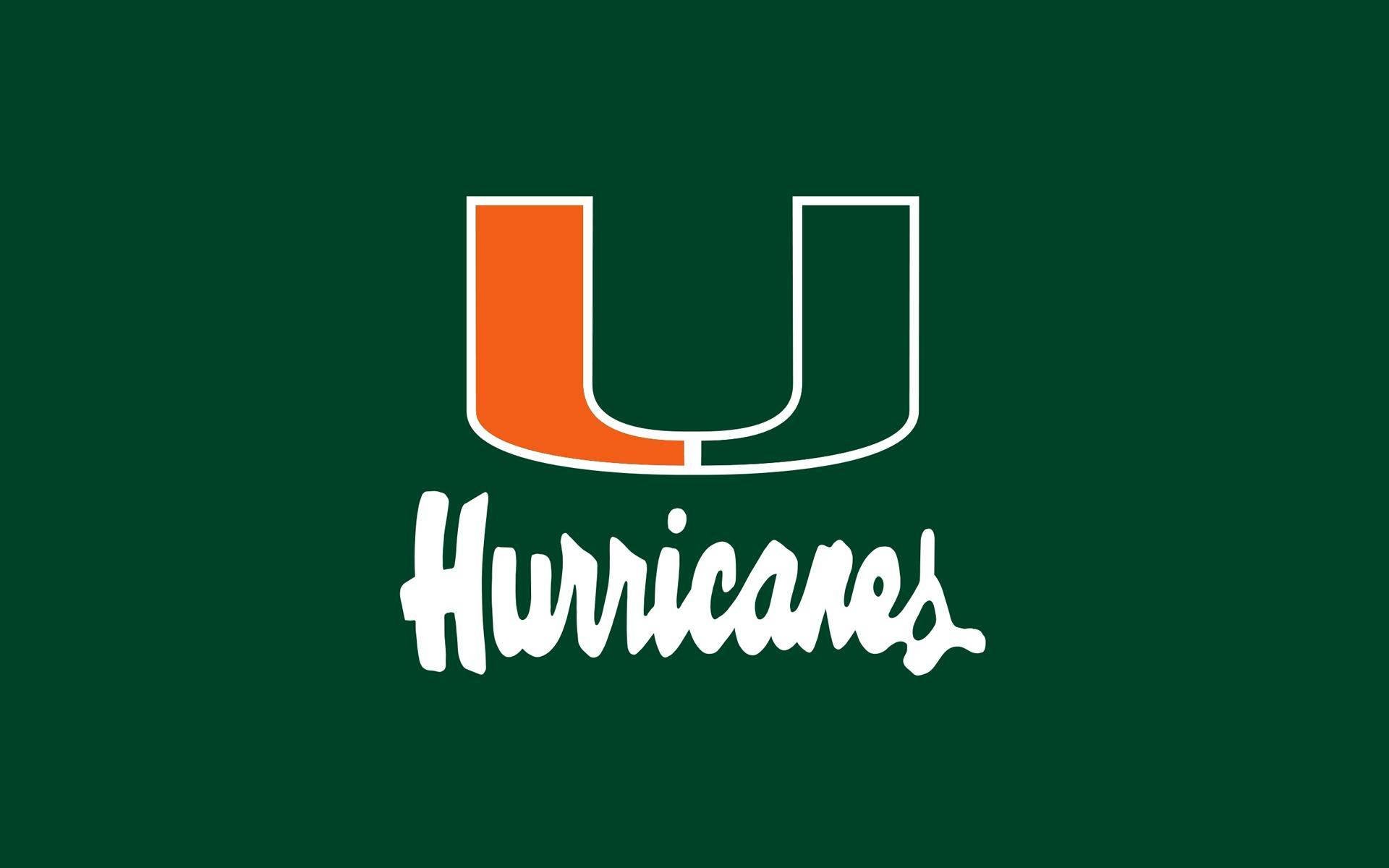 miami hurricanes fußball wallpaper,grün,schriftart,text,grafikdesign,linie