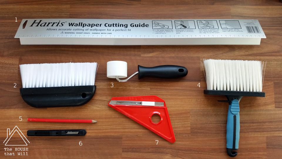 guide de découpe de papier peint harris,brosse,bois,outil