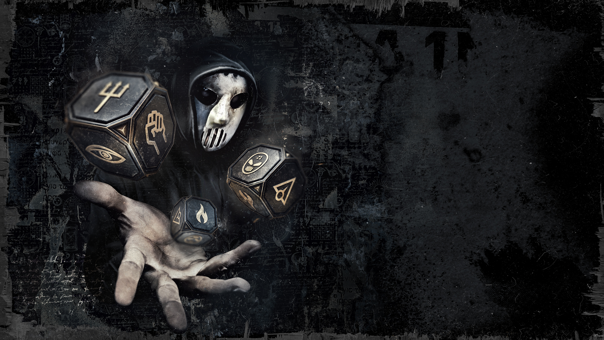 angerfist wallpaper,darkness,personal protective equipment,art,illustration,games
