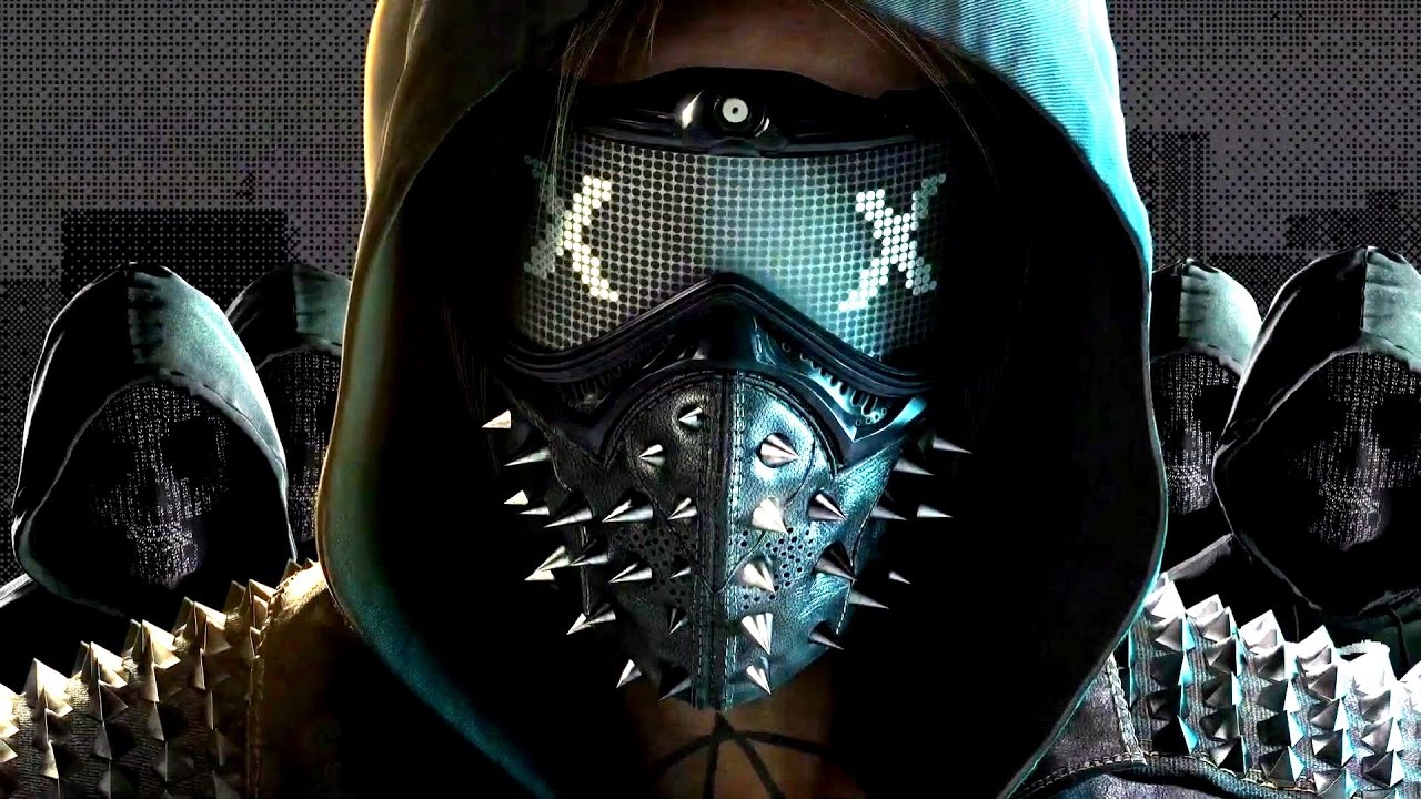 watch dogs 2 dedsec wallpaper,face,head,helmet,personal protective equipment,games