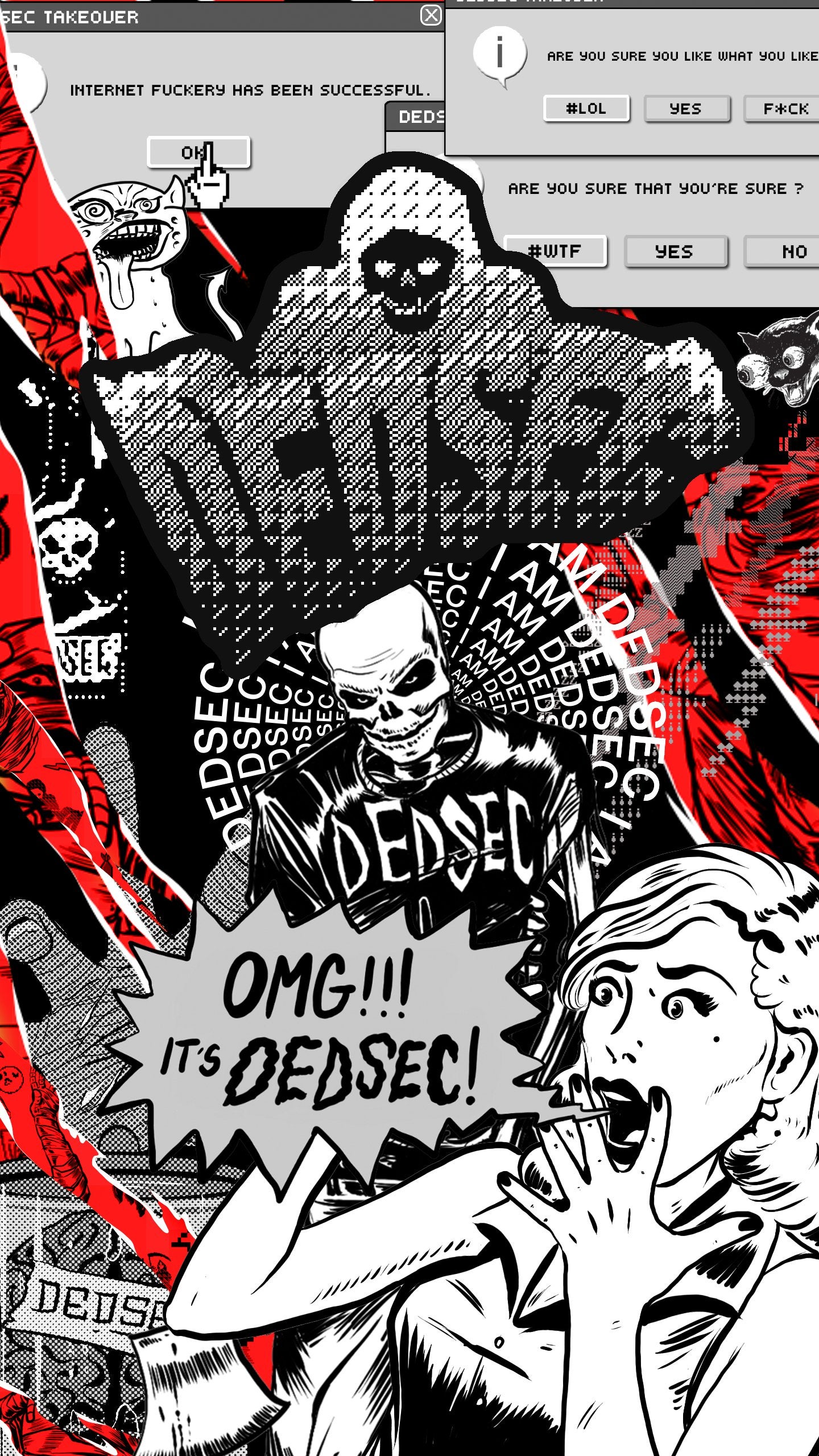 watch dogs 2 dedsec fondo de pantalla,historietas,personaje de ficción,cómic,ilustración,póster