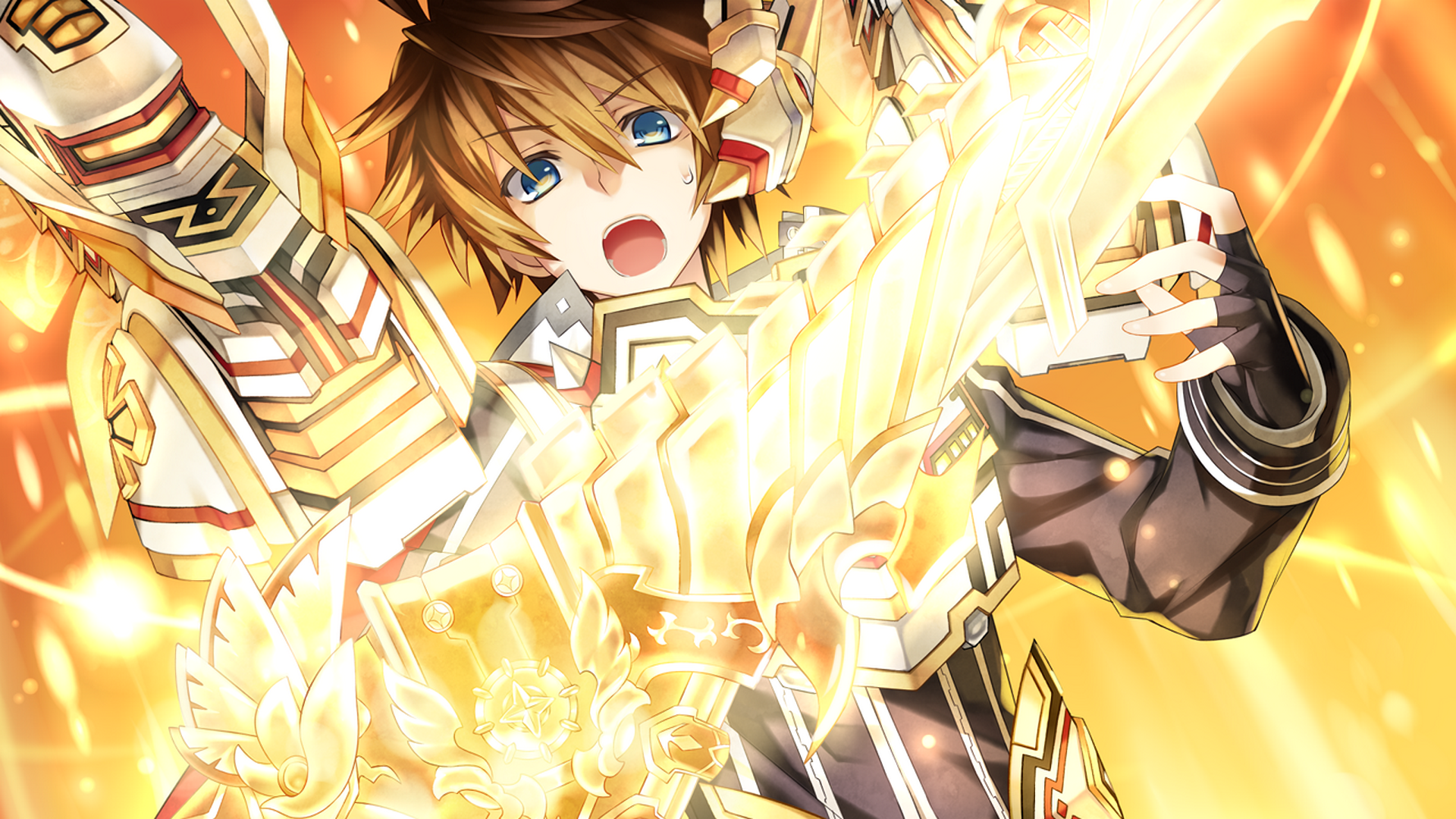 fairy fencer f wallpaper,cartoon,anime,cg artwork,long hair,brown hair