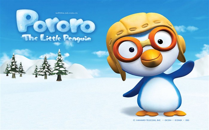 pororo wallpaper,animated cartoon,flightless bird,cartoon,penguin,animation