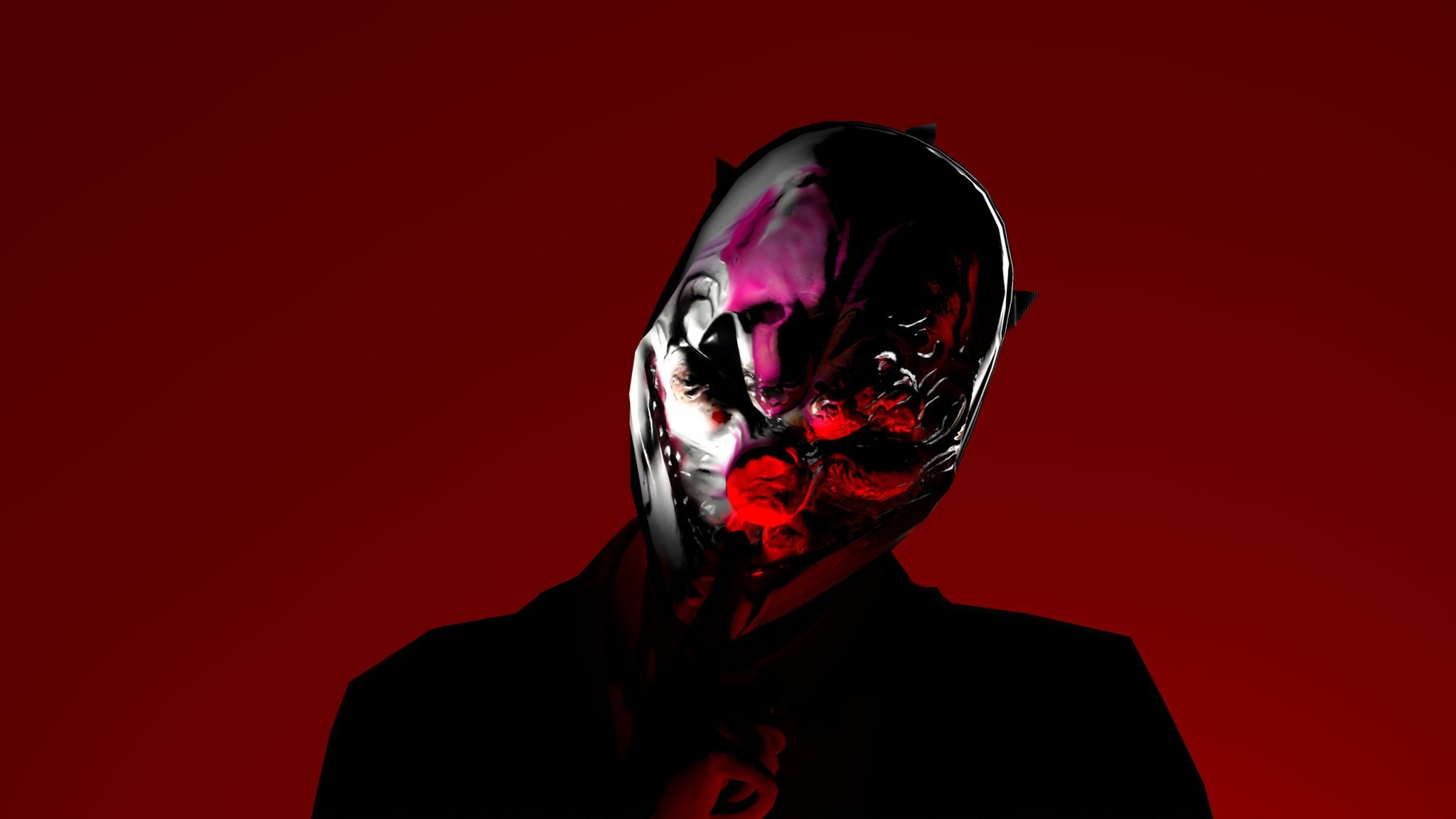 payday 2 wallpaper hd,red,fictional character,supervillain,photography,darkness