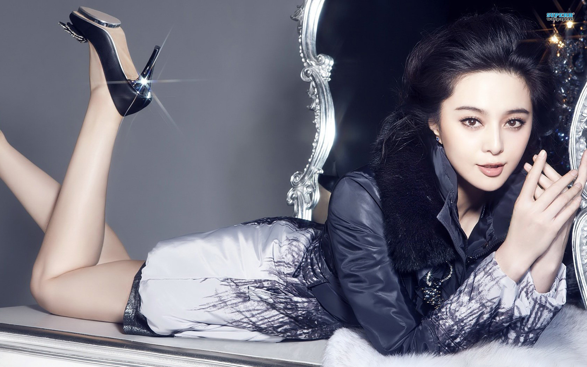 fan bingbing wallpaper,photo shoot,beauty,black hair,leg,photography