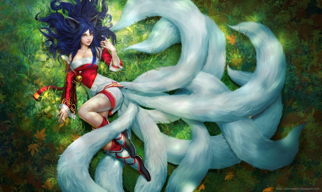 ahri wallpaper hd,fictional character,mythology,cg artwork,poison ivy,illustration