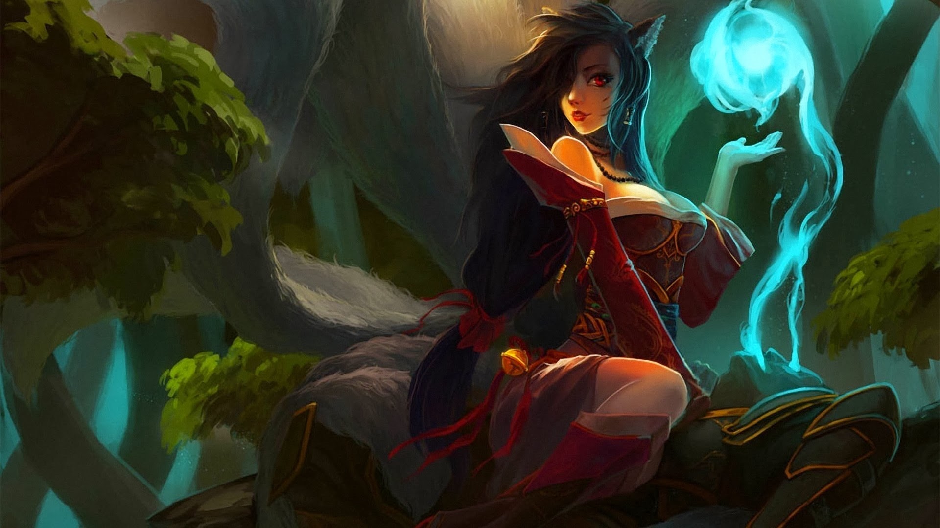 ahri fondo de pantalla hd,cg artwork,dibujos animados,ilustración,anime,personaje de ficción