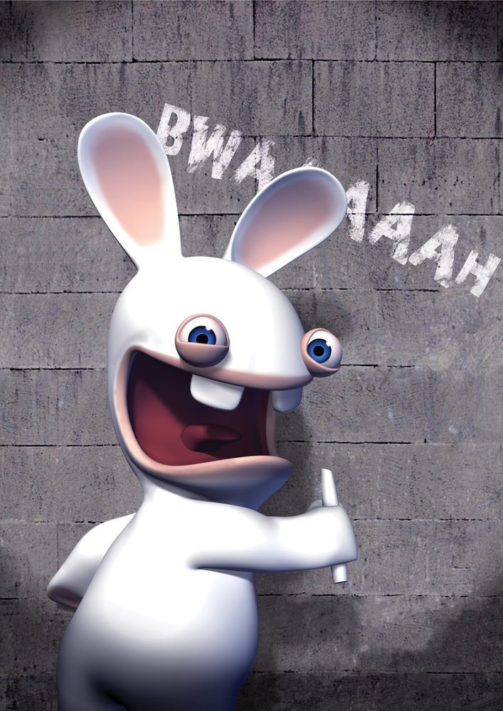 rabbids wallpaper,animated cartoon,cartoon,animation,rabbit,snout