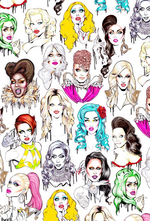 rupaul's drag race wallpaper,hair,face,people,facial expression,cartoon